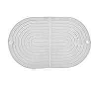 ANKROYU Extra Large Foldable Dish Drying Mat Heat Resistant Non Slip Kitchen Counter Mat for Sink Countertop TPR Material 24.5 x 39.5 cm Dish Rack Alternative (Blanco)