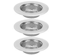 ANKROYU Filón de fregadero de acero inoxidable 3pcs Filtro de drenaje de baño Catadradora Catcher Catcher Mesh Mesh Pantalla para la cuenca de la bañera Inodoro de a prueba de óxi (Gran tamaño