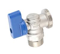 ANKROYU G1 / 2 DN15 Masculino X G3 / 4 DN20 Válvula de parada del ángulo de rosca masculina, válvula de bola de giro del cuarto de latón, compatibilidad del de plomería, accesorio