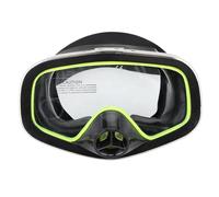 Ankroyu Gafas de Buceo con Lente de Vidrio Templado, Gafas de natación de Silicona para bucear, Evitar el Impacto de rasguño Resistente, Correa Ajustable, exploración del océano g (Azul) (Amarillo)