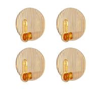 ANKROYU Ganchos adhesivos ganchos de pared adhesivos fuertes no taladrando baño toalla de cocina ganchos llave material de mascota 53x53x2cm 4pcs (Ámbar)