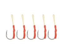 ANKROYU Gancos de pesca de acero inoxidable Tackle de pesca de agua salada resistente a la corrosión resistente para los amantes de la pesca de botes marinos 5 piezas 5/0# 7/0# 9/0 (7/0# (5