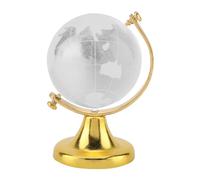 ANKROYU Globo de Cristal con Mapa del Mundo, Esfera Elegante, decoración para el hogar y la Oficina, Regalo para Amigos, Familia, Bola de Cristal Dorada y Plateada de 6,5 cm con di (Oro)