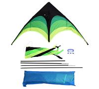 ANKROYU Gran Cometa de triángulo de Pradera Colors Vibrantes Fly Fly Durable Durable Outdoor For Family Kids Adultos Beach Park Day 160x80cm FRP FRP Varilla