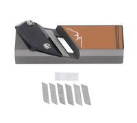 ANKROYU Herramienta de carpintería con plano de chaflán de aluminio, cepilladora manual biselada de 45 grados con 6 cuchillas para tableros de yeso, tableros sólidos y tableros lam