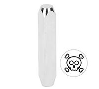 ANKROYU Herramienta de estampilla de carbono acero acero cromado cromado estampado de estampado para joyas de madera de cuero DIY 6 mm 1/4in 12 Patrones ((3) cabeza de rueda)
