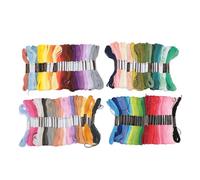 ANKROYU Hilo de bordar de poliéster, 100 ovillos de colores vibrantes, 6 hebras, hilo artesanal duradero para costura de punto de cruz, pulseras DIY, decoración del hogar