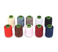 ANKROYU Hilo de coser de poliéster de primera calidad, hilo de bordar resistente y duradero para máquina de coser, proyectos de manualidades, carretes de colores aleatorios, 10 Uds