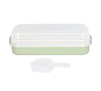 ANKROYU Ice Cube Tray with Bin 24 Grids Food Grade Silicone Easy Release Ice Cube Making Mold for zer Whiskey Cocktails Home Bar Party (Verde)