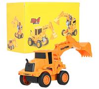 ANKROYU Inertial Engineering Car Model Collision Deformation ABS Plastic Yellow 16cm Gift for Boys Girls Ages 3+