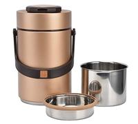 ANKROYU Insulated Lunch Containers Stainless Steel Double Vacuum Food Pot 2300ml Capacity 3 Layer Thermal Lunch Box for Work Picnic Travel Durable 304 Stainless Steel Material Deep (Oro)