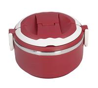 ANKROYU Japanese Style Boxes Stainless Steel Lunch Box Portable Thermal Lunch Box for School Office Ergonomic Handle Lock Design Healthy Material Easy Cleaning (Rojo [304 Liner interno])