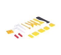 ANKROYU Juego de 16 herramientas profesionales para calafateo, herramientas de acabado de silicona, removedor de lechada, kit de boquilla raspadora para sellar, reparación de proye