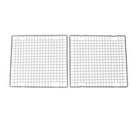 ANKROYU Juego de 2 rejillas de enfriamiento antiadherentes, rejilla para hornear de acero al carbono, bandeja de alambre para horno, parrilla, secado y cocción, artículos esenciale