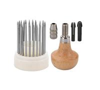 ANKROYU Juego de 23 piezas para la fabricación de joyas, juego de herramientas para abalorios, abalorio más grave para ajuste de piedra de diamante, herramienta de joyería más grave