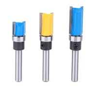 ANKROYU Juego de 3 brocas para enrutador de carpintería con vástago de 1/4 de pulgada, cortador de acero de alta velocidad para recortadora, máquina de grabado, herramientas de cor