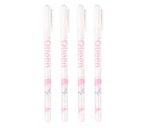 ANKROYU Juego de 4 bolígrafos de gel blanco de 0,8 mm, punta fina, rotuladores con purpurina, escritura suave, papelería de dibujo para oficina, hogar, suministros de arte, cuerpo