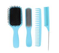 ANKROYU Juego De 4 Cepillos Para El Cabello, Peine Antiestático Resistente Al Calor, Peine De Peluquería Profesional, Cepillo Para El Cabello Y Peine Para El Cabello, Juego De Regalo(A)