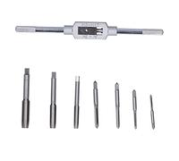 ANKROYU Juego de 8 machos y terrajas de acero aleado, kit de roscado de grado profesional para tuberías, herramientas de metalurgia, anti-hardware con llave para uso doméstico e in