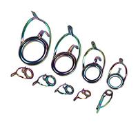 ANKROYU Juego de 9 Anillos guía para caña de Pescar de Primera Calidad, guías de señuelos de cerámica de Acero Inoxidable para Agua Salada, Kit de Accesorios de Repuesto y reparaci