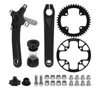 ANKROYU Juego de bielas para bicicleta de montaña Soporte inferior hueco Plato ancho estrecho 42T Placa protectora 40T Aleación de aluminio liviana Brazo de manivela de 170 mm Comp