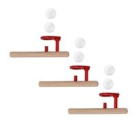ANKROYU Juego de Bolas Flotantes para Soplar, 3 Piezas, Juguetes Educativos de Madera Pulida a Mano para Juego de Aprendizaje Stem con 6 Bolas de Colores y 3 Estantes, Material de