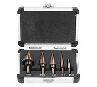 ANKROYU Juego de brocas escalonadas de 5 uds. De acero de alta velocidad, resistentes, duraderas, más rápidas y suaves, brocas escalonadas de titanio