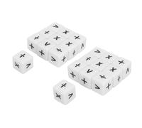 ANKROYU Juego de Dados de operación matemática de 20 Piezas, Herramientas de enseñanza en el Aula de plástico Blanco de 16MM, Actividades de Aprendizaje en el hogar