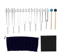 ANKROYU Juego De Diapasón De Yoga De Aleación De Aluminio, Diapasón De Curación De Sonido, Con Martillo Y Bolsa De Almacenamiento Para Meditación, Yoga Y Más(Money)