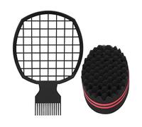 ANKROYU Juego de esponjas profesionales para peinado de cabello rizado afro, diseño ergonómico, esponja suave, herramienta de plástico duradera para uso en salón doméstico