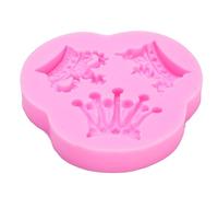 ANKROYU Juego de fondant de silicona Crown Bandeja para hornear antiadherente flexible reutilizable para decoración de pasteles Fabricación de dulces de chocolate con material de s