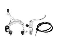 ANKROYU Juego de Frenos de Bicicleta Fixie Frenos de Pinza de aleación Instalación Delantera o Trasera Kit de Freno de tracción Lateral con Mango y Cable para piñón Fijo de Carrete