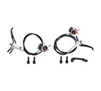 ANKROYU Juego de Frenos de Disco para Bicicleta MEIJUN, Pinzas de Freno hidráulicas Delanteras y traseras Antideslizantes, de frenado de aleación de Aluminio de Alto Rendimiento p (Negro) (Rojo)