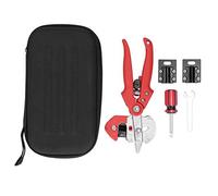 ANKROYU Juego de herramientas de injerto de jardín profesional, 5 piezas, tijeras para cortar ramas de árboles y plantas, kit de podadora con bolsa de almacenamiento, material ABS (Roja)