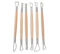 ANKROYU Juego de herramientas profesionales para esculpir arcilla, 6 piezas, kit de tallado de cerámica de doble extremo para artistas, cerámica, modelado, cera, fabricación de joy