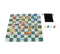 ANKROYU Juego de Mesa de Serpientes y escaleras, Juego clásico de Viaje de Goma para Adultos Familiares, diversión en Interiores y Exteriores, portátil, 35cm