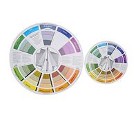 ANKROYU Juego de ruedas de colores con revestimiento de guía de mezcla de pigmentos, herramienta de teoría del color de 23,3 cm y 14cm de diámetro, 2 uds.