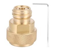 ANKROYU Kit convertidor de adaptador de CO2 de latón Adaptador de conversión de tanque duradero para fabricantes de refrescos Máquinas de agua de burbujas Incluye herramienta de ll (Oro)