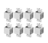 ANKROYU Kit de abrazadera de soldadura a tope 8pcs Silver Galvanized Steel Soldadura de servicio pesado Cerrada de mariposas Auto Campeón para el panel de carrocería para soldadura