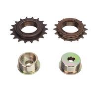 ANKROYU Kit de adaptador y rueda para bicicleta 16T 18T Volante de inercia de acero de alto rendimiento Juego de adaptadores de transmisión izquierda derecha para bicicletas eléct