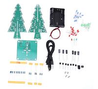 ANKROYU Kit de Circuito electrónico de Bricolaje de árbol de Navidad LED 3D con 16 Luces parpadeantes Multicolores Cableado Simple Bajo Consumo de energía USB/Alimentado por baterí (Set de Bricolaje