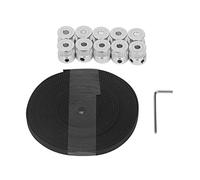 ANKROYU Kit de rueda síncrona de aleación de aluminio, juego de polea de correa dentada de goma de 20 dientes y 6 mm para impresora 3D, máquina de grabado CNC y transportador