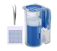 ANKROYU Kit profesional de marcado de abeja reina con pegatinas numeradas 0-99 Pinzas para botellas de marcado Suministros de apicultura para identificación de reina Gestión de col (Azul)