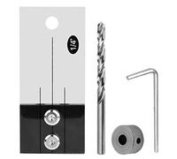 ANKROYU Kit profesional de plantilla para orificios de bolsillo con broca escalonada y guía de orificios para clavijas, herramienta de carpintería de precisión, construcción de met