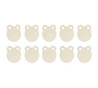 ANKROYU Kitchen Cutting Board Small Portable Cute Shape Cutting and Serving Board for Household Dormitory PP Material 23x19x0.3cm 10 Pack (Beige)