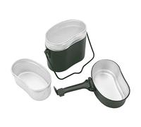 ANKROYU Lata para desorden, Utensilios de Cocina para Acampar, Superficie Antideslizante de Aluminio, Resistente al Calor, 180 ℃, Kit de desorden Estilo ejército alemán para Cocina