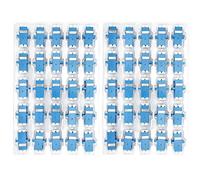 ANKROYU LC-LC Brida dúplex 50PCS Acoplador de fibra óptica, Adaptador de conector, Adaptador industrial de repetibilidad y resistencia al desgaste para extensión de cable óptico