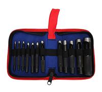 ANKROYU Leather Puncher Punching Set Ergonomic Craft Collection Steel Hand Operated Tools Durable Leather Hole Punch Hand Tool for Leather Crafting DIY Projects 12 or 15 Hole Punc (12 piezas (3-19