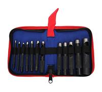 ANKROYU Leather Puncher Punching Set Ergonomic Craft Collection Steel Hand Operated Tools Durable Leather Hole Punch Hand Tool for Leather Crafting DIY Projects 12 or 15 Hole Punc (12 piezas (3-16