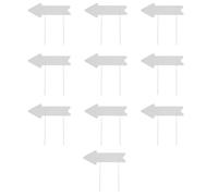 ANKROYU Letreros de flecha con estacas Letreros direccionales personalizables de doble cara para bodas y eventos al aire libre Plástico corrugado de 17 x 6 pulgadas Paquete de 10